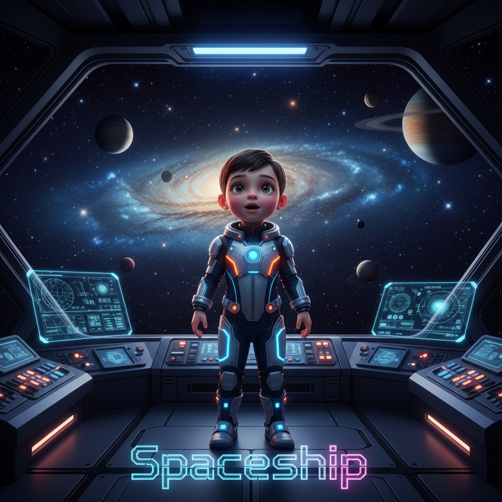 Spaceship theme storybook